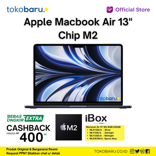 Apple Macbook Air M2 Chip 2022 8GB/256GB/512GB IBOX