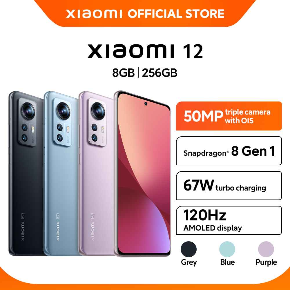 Xiaomi Official Xiaomi 12 8/256GB Smartphone - Purple