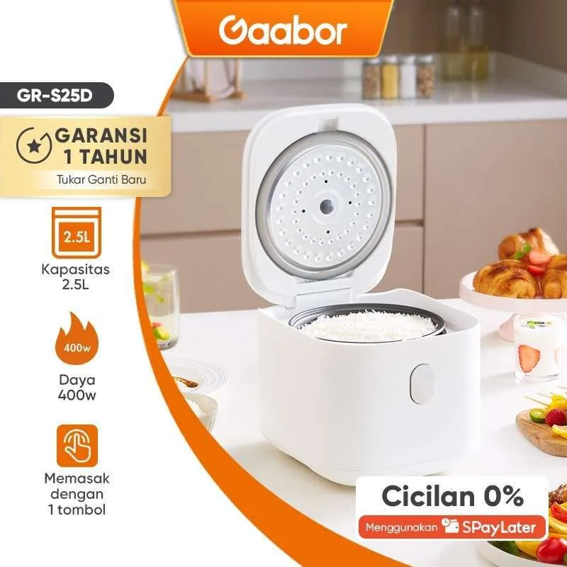 Gaabor Rice Cooker 2.5 L Penanak Nasi 4-5 Porsi - putih Gaabor Rice Cooker 2.5 L Penanak Nasi 4-5 Porsi - putih