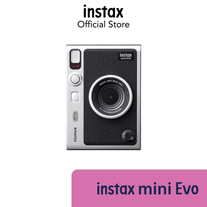 FUJIFILM Instax Mini Evo Instant Hybrid Camera - Hitam (USB C) FUJIFILM Instax Mini Evo Instant Hybrid Camera - Hitam (USB C)